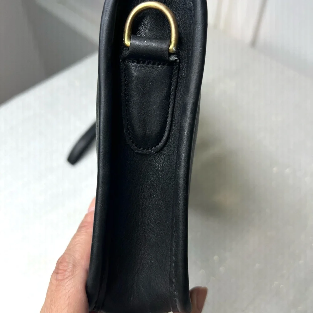 Coach Bonnie Cashin Black Zippered ClutchBag Leather 1970’s Rare EUC - Picture 2 of 13